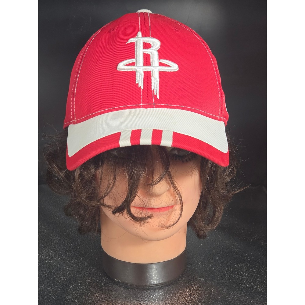 Adidas Houston Rockets Hat Mens Red NBA Fitted Structured Baseball Cap